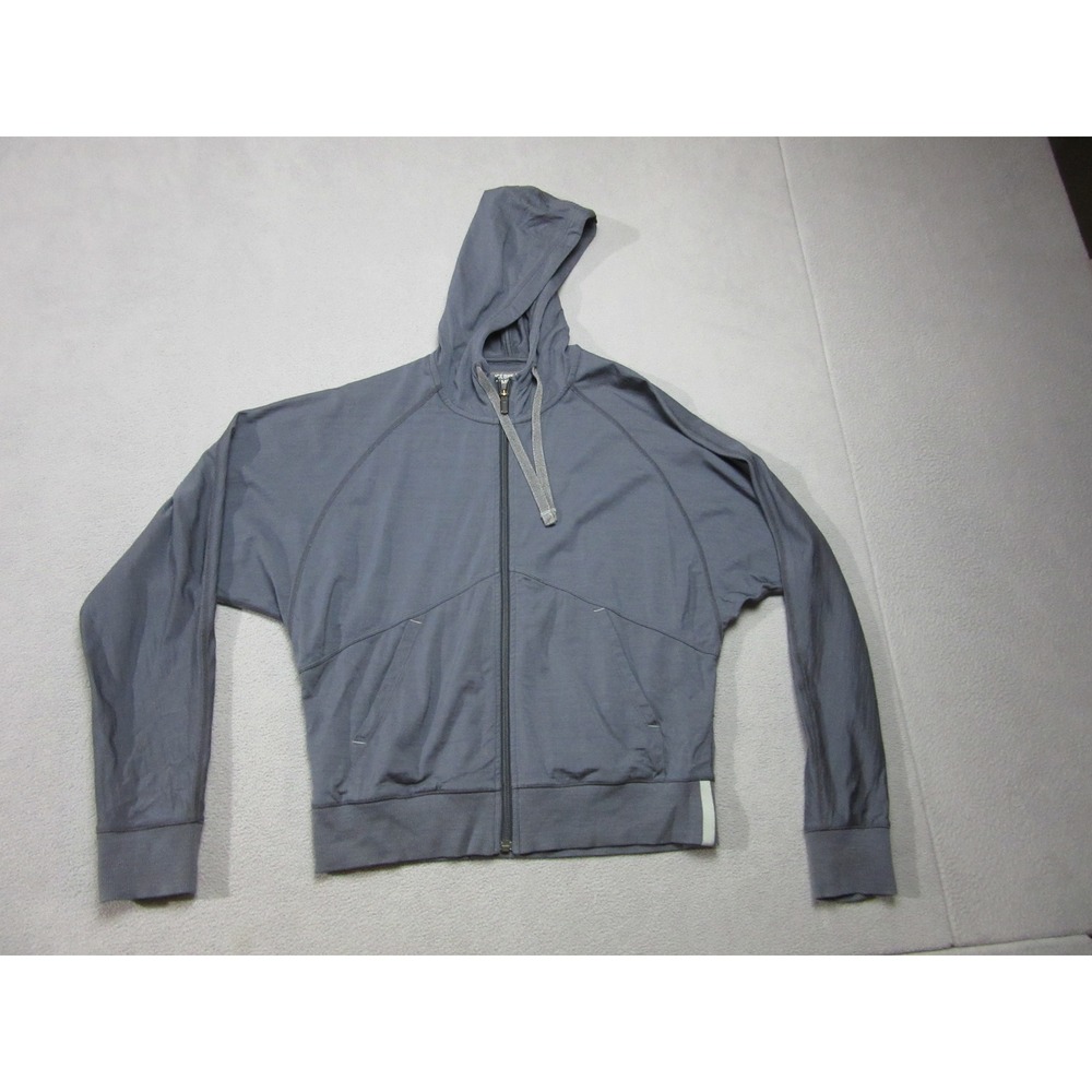 Icebreaker Hoodie Women Small Blue Merino Wool Full Zip Activewear Outdoor Hike